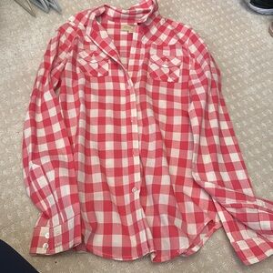 Elizabeth and James pink gingham button down